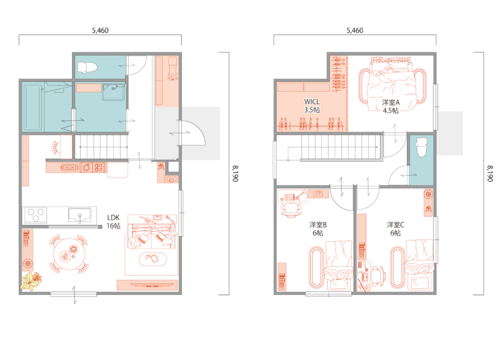 26坪｜3LDK　家事と作業が捗るキッチンカウンター