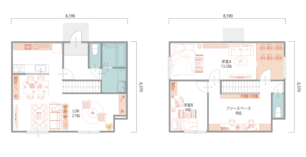 31坪｜2LDK　部屋数より家族の繋がりを重視した家